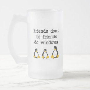 Caneca De Cerveja Vidro Jateado Os amigos não deixam amigos fazem janelas