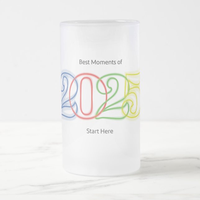 Caneca De Cerveja Vidro Jateado Os melhores momentos de 2025 começam aqui (Centro)