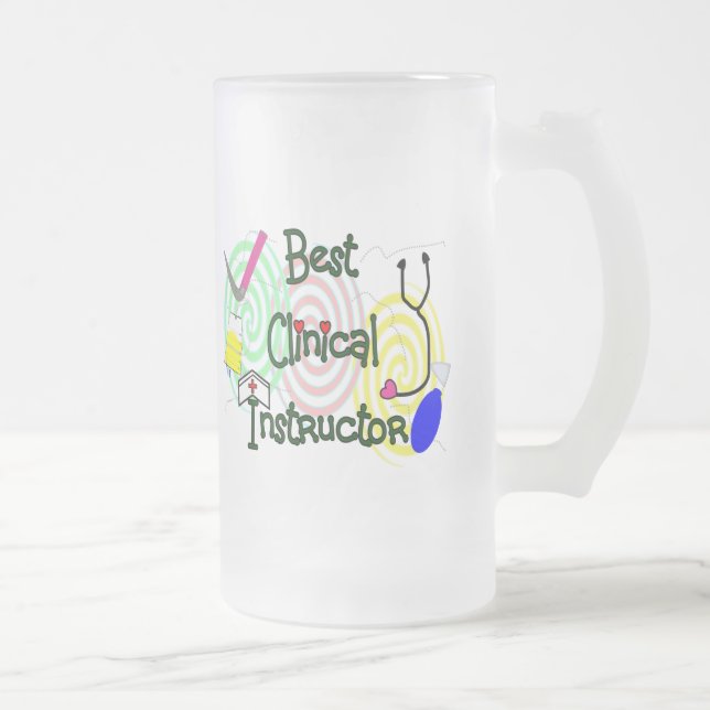 Caneca De Cerveja Vidro Jateado Os melhores presentes clínicos dos cuidados do (Direita)
