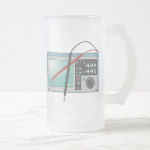 Caneca De Cerveja Vidro Jateado osciloscópio