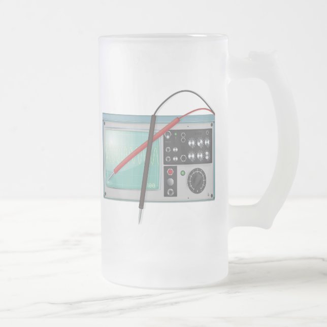Caneca De Cerveja Vidro Jateado osciloscópio (Direita)