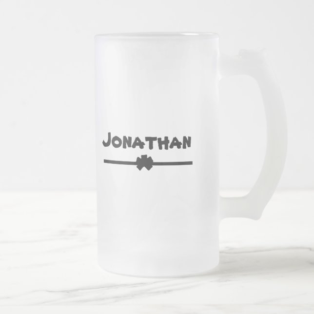 Caneca De Cerveja Vidro Jateado Ótima Ideia de Presente Nome Moderno Rústico Cláss (Direita)