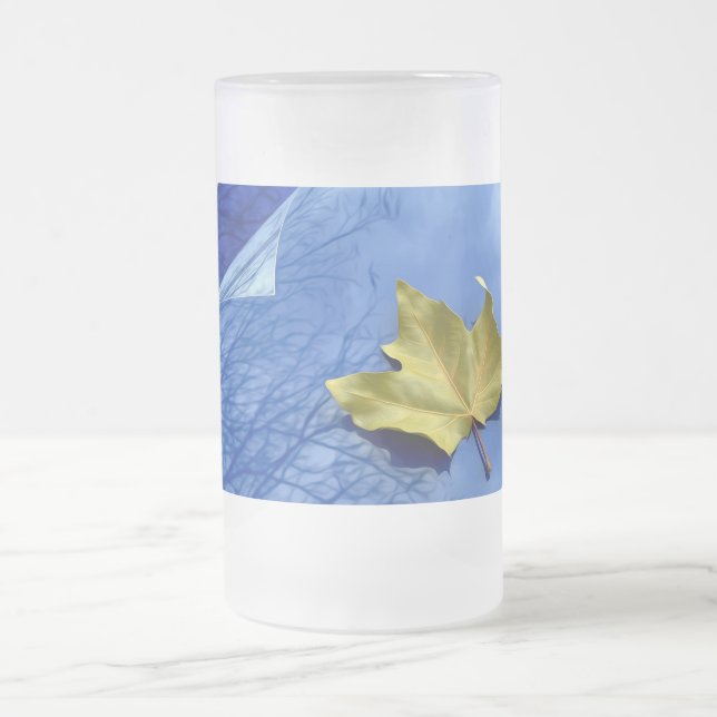 Caneca De Cerveja Vidro Jateado Outono ao inverno (Centro)