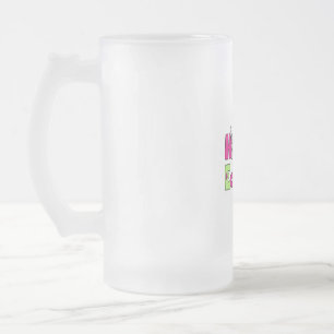 Caneca De Cerveja Vidro Jateado Ovos de Felz pascoa de coelho da Páscoa