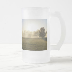 Caneca De Cerveja Vidro Jateado Ozarks Morning Fog Fosco Bebida