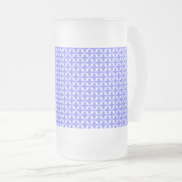 Caneca De Cerveja Vidro Jateado Padrão de Design Floral