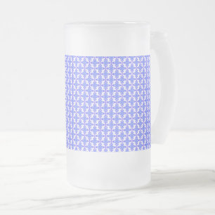 Caneca De Cerveja Vidro Jateado Padrão de Design Floral
