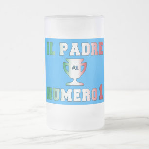Caneca De Cerveja Vidro Jateado Padre Numero do IL 1 pai #1 no dia dos pais