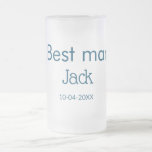 Caneca De Cerveja Vidro Jateado padrinho de casamento adicionar nome texto despedi<br><div class="desc">desenho</div>