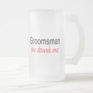 Caneca De Cerveja Vidro Jateado Padrinho de casamento (bêbedo)