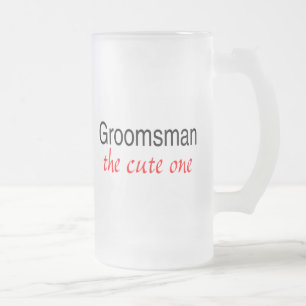 Caneca De Cerveja Vidro Jateado Padrinho de casamento (bonito)