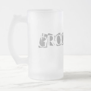 Caneca De Cerveja Vidro Jateado Padrinho de casamento fosco
