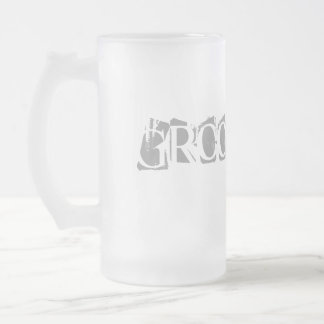 Caneca De Cerveja Vidro Jateado Padrinho de casamento fosco