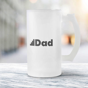 Caneca De Cerveja Vidro Jateado Pai adotivo