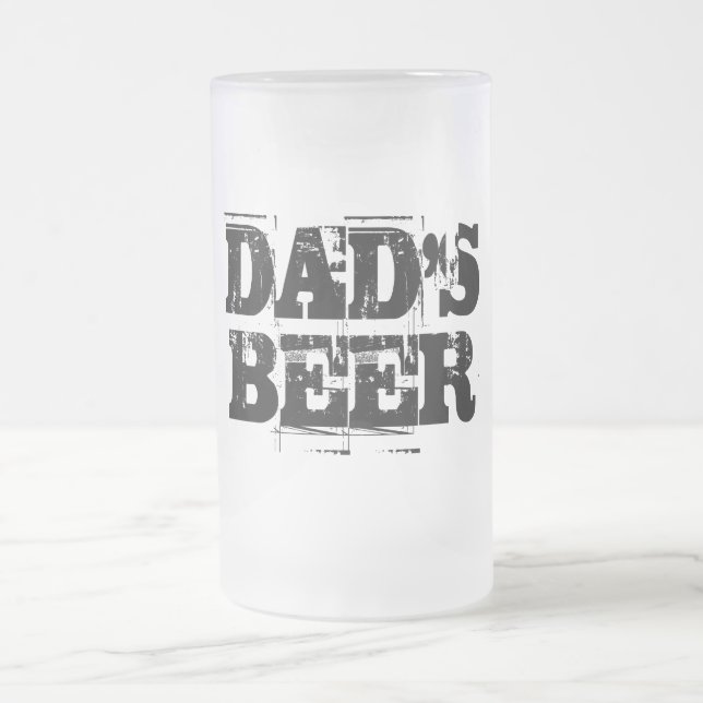 Caneca De Cerveja Vidro Jateado Pai Beer Mug (Centro)