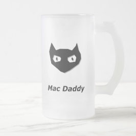 Caneca De Cerveja Vidro Jateado Pai Cat Boo Mac