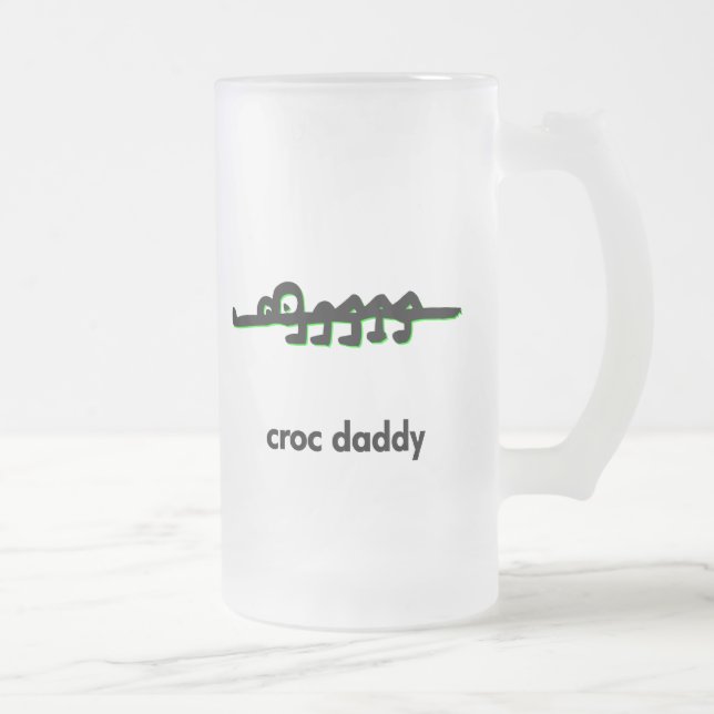 Caneca De Cerveja Vidro Jateado Pai de crocodilo de alinhamento (Direita)