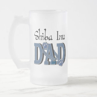 Caneca De Cerveja Vidro Jateado PAI de Shiba Inu