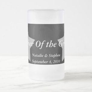 Caneca De Cerveja Vidro Jateado Pai do noivo - estrelas listradas