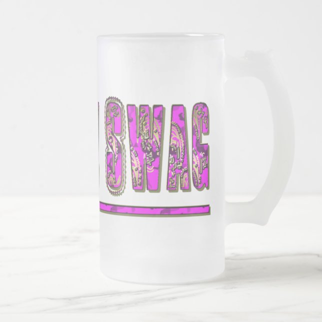 Caneca De Cerveja Vidro Jateado País Swag (Direita)