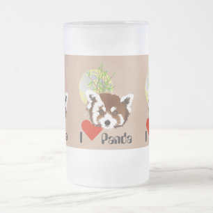 Caneca De Cerveja Vidro Jateado Panda pequena taça (Ailurus fulgens)
