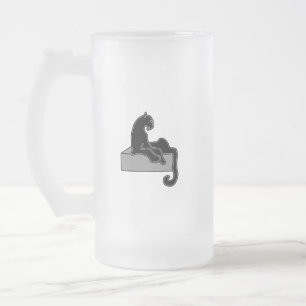 Caneca De Cerveja Vidro Jateado Panela Negra