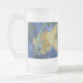 Caneca De Cerveja Vidro Jateado "Pansies Congelados" 16-Oz.Caneca de Vidro Jateado
