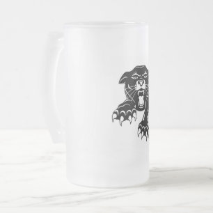 Caneca De Cerveja Vidro Jateado Pantera preta