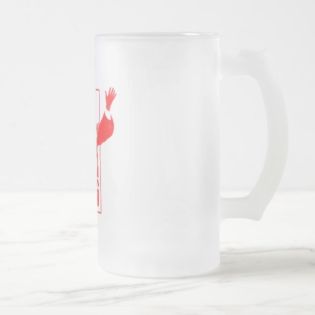 Caneca De Cerveja Vidro Jateado Papa 666 (Direita)