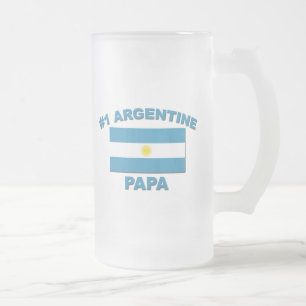 Caneca De Cerveja Vidro Jateado Papá de #1 Argentina