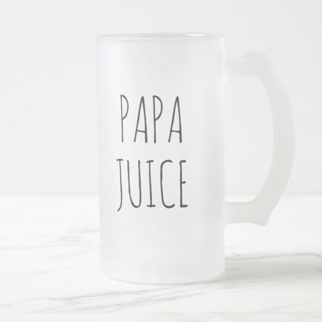Caneca De Cerveja Vidro Jateado Papa Juice | Vidro (Direita)