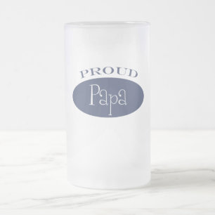 Caneca De Cerveja Vidro Jateado papá orgulhosa