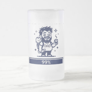 Caneca De Cerveja Vidro Jateado Papai Carregando 99%