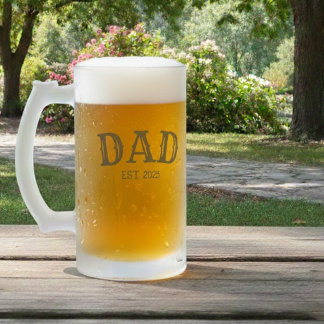 Caneca De Cerveja Vidro Jateado Papai EST