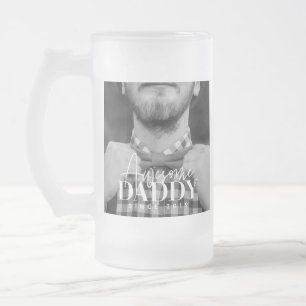 Caneca De Cerveja Vidro Jateado Papai Incrível Desde 20XX Foto Simples Elegante