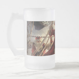 Caneca De Cerveja Vidro Jateado Papais noeis É Um Pirata