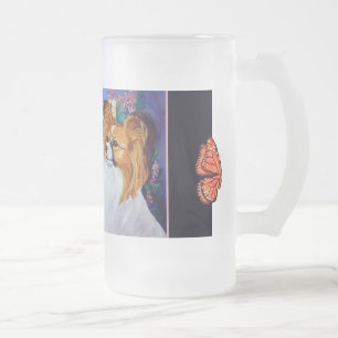 Caneca De Cerveja Vidro Jateado Papillon Mug