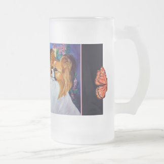 Caneca De Cerveja Vidro Jateado Papillon Mug