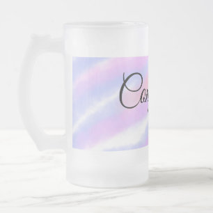 Caneca De Cerveja Vidro Jateado Parabéns minimalistas simples adicione seu texto n