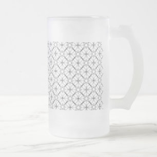 Caneca De Cerveja Vidro Jateado parede arabesca com fios