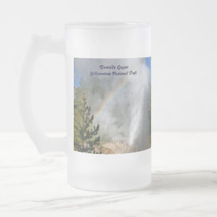 Caneca De Cerveja Vidro Jateado Parque Nacional do Rainbow Geyser Yellowstone