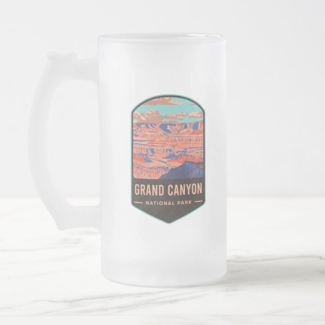 Caneca De Cerveja Vidro Jateado Parque Nacional Grand Canyon (Esquerda)