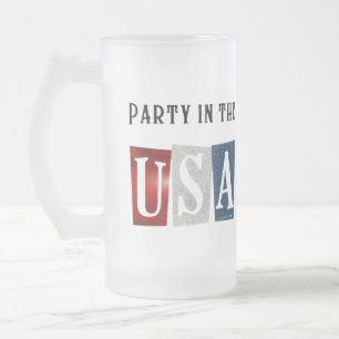 Caneca De Cerveja Vidro Jateado Parte nos EUA