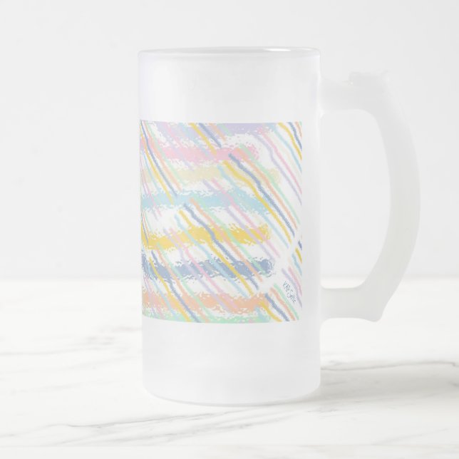 Caneca De Cerveja Vidro Jateado Pastas distribuídas (padrões mistos) (Direita)