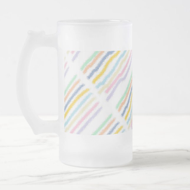 Caneca De Cerveja Vidro Jateado Pastéis distribuídos (diagnóstico) (Esquerda)