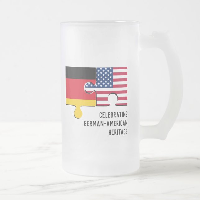 Caneca De Cerveja Vidro Jateado Patrimônio ALEMÃO AMERICANO | Monograma (Direita)