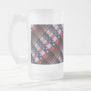 Caneca De Cerveja Vidro Jateado Patriótico