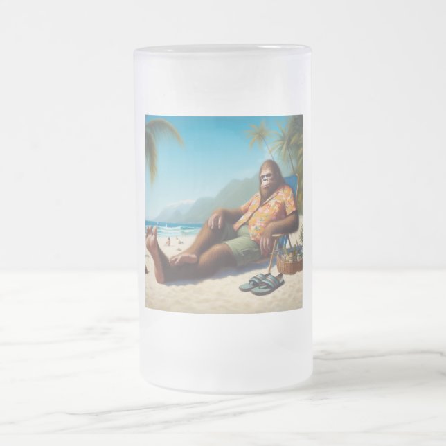 Caneca De Cerveja Vidro Jateado Pé Grande na Praia (Centro)