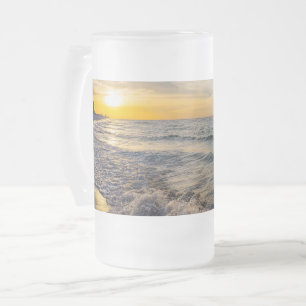 Caneca De Cerveja Vidro Jateado Pensacola Ondas de Salto de Fosco