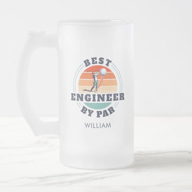 Caneca De Cerveja Vidro Jateado Personalização do melhor Formando do Engenheiro 20 (Esquerda)